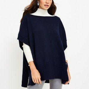 Loft Navy Poncho